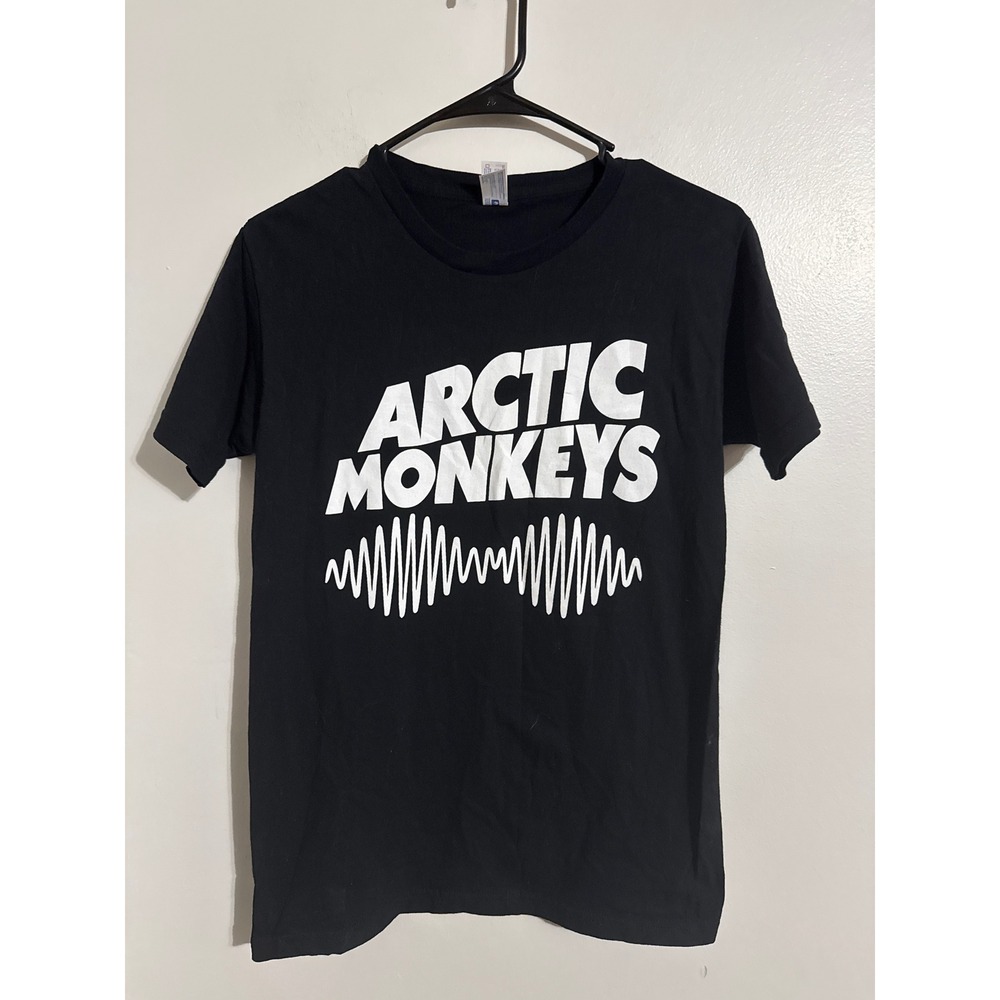 Arctic Monkeys AM Album Wave Graphic T-Shirt Black Mens Small Yazbek Band Tee